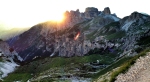 Sonnenuntergang in den Dolomiten
